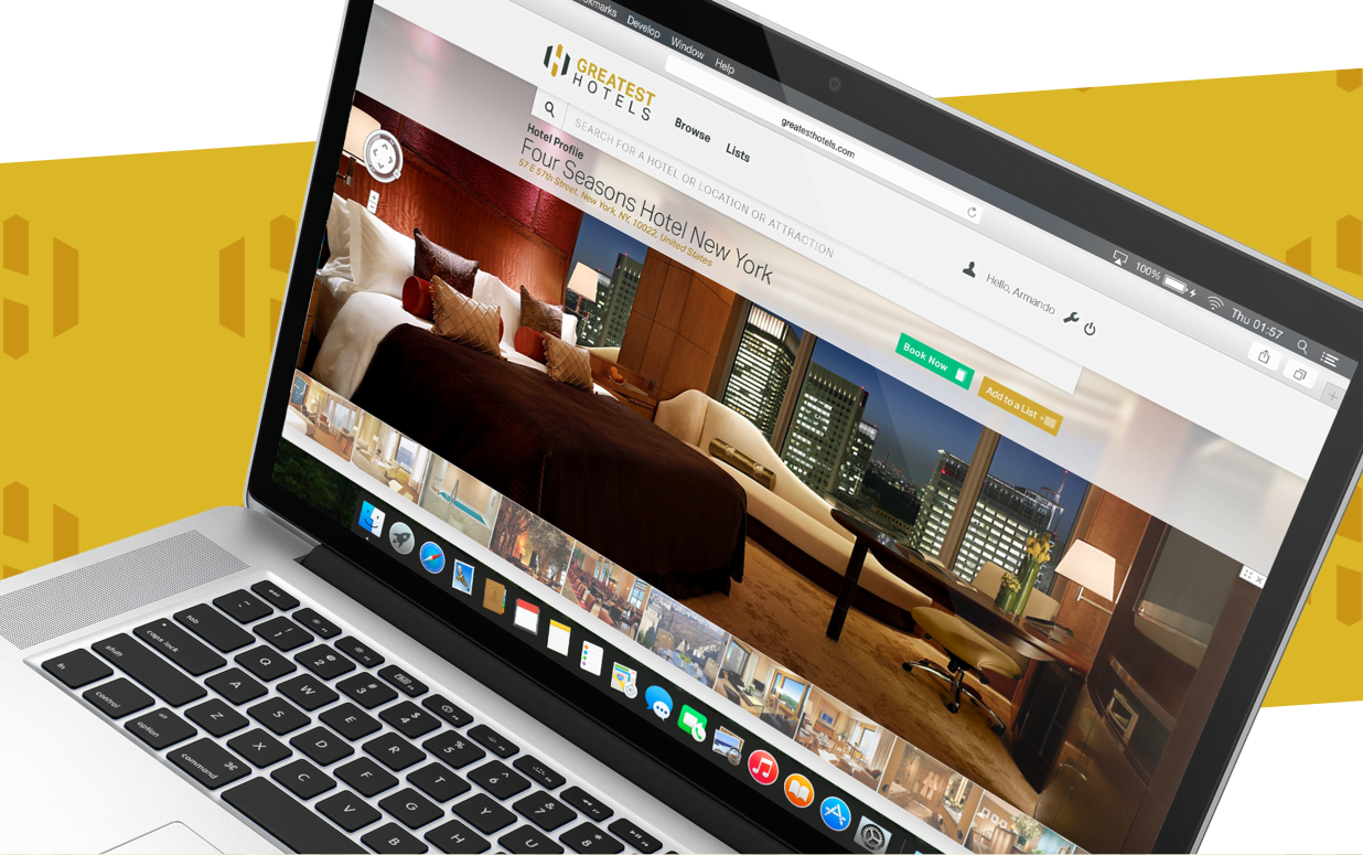 Greatest Hotels travel platform hero illustration