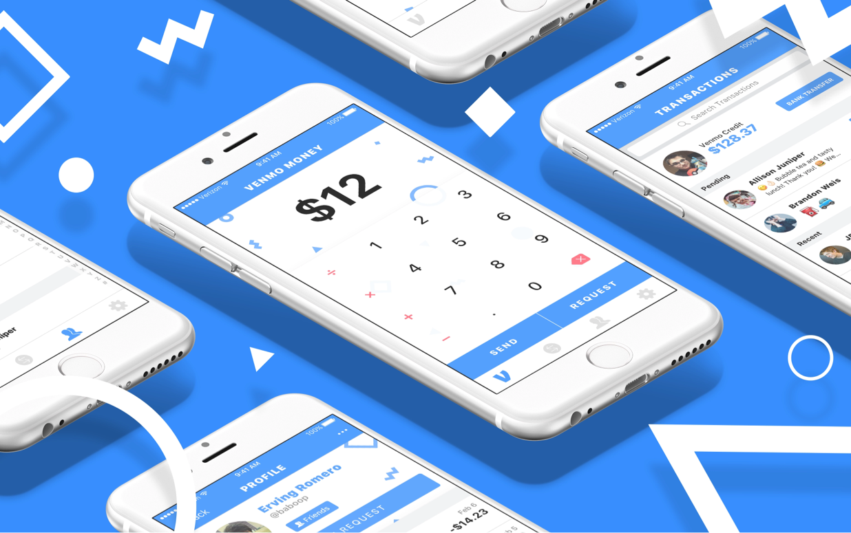 Venmo redesign hero illustration